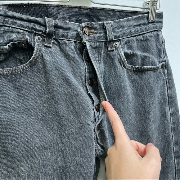 Levi’s Button Fly Fringe Cuff Jeans - Picture 7 of 12